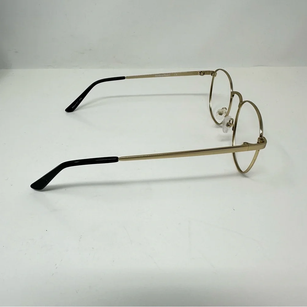 EYEBUYDIRECT St Michel Unisex Golden Round Eyeglass Frame Unisex Size Medium